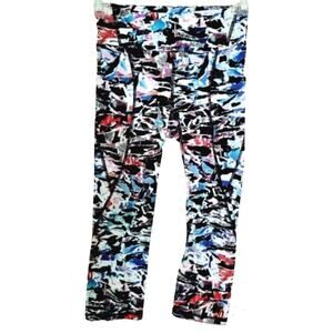 Lululemon RARE Break Free Leggings Sz 2 Starlight Black Nulux Culture Clash Run